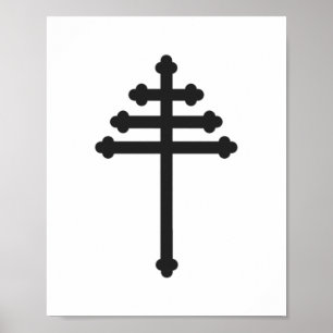 Affiche de la croix de l'Église maronite