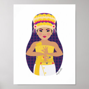 Affiche de la danseuse balinaise Matryoshka