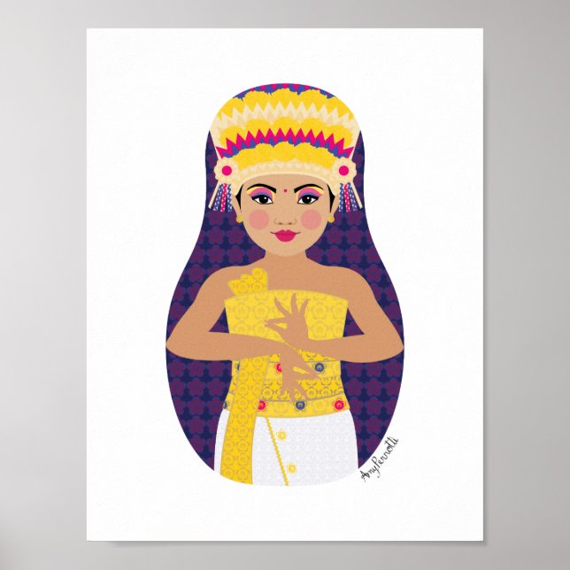 Affiche de la danseuse balinaise Matryoshka (Devant)