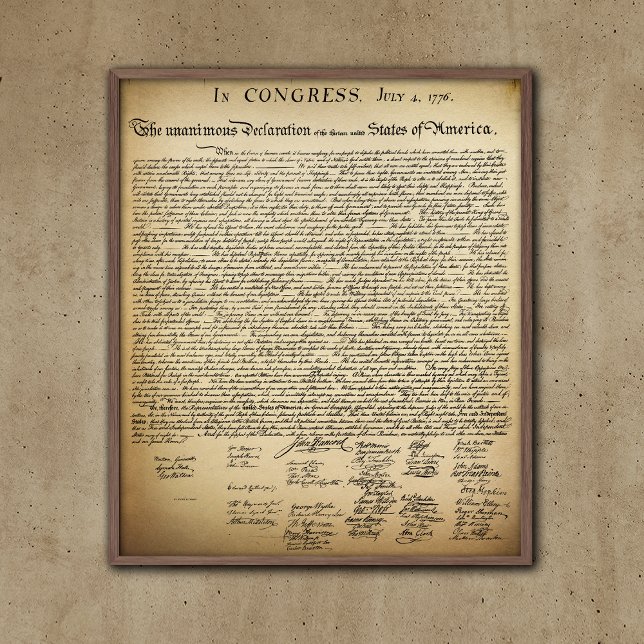 Affiche de la Déclaration vintage d'indépendance (Créateur téléchargé)