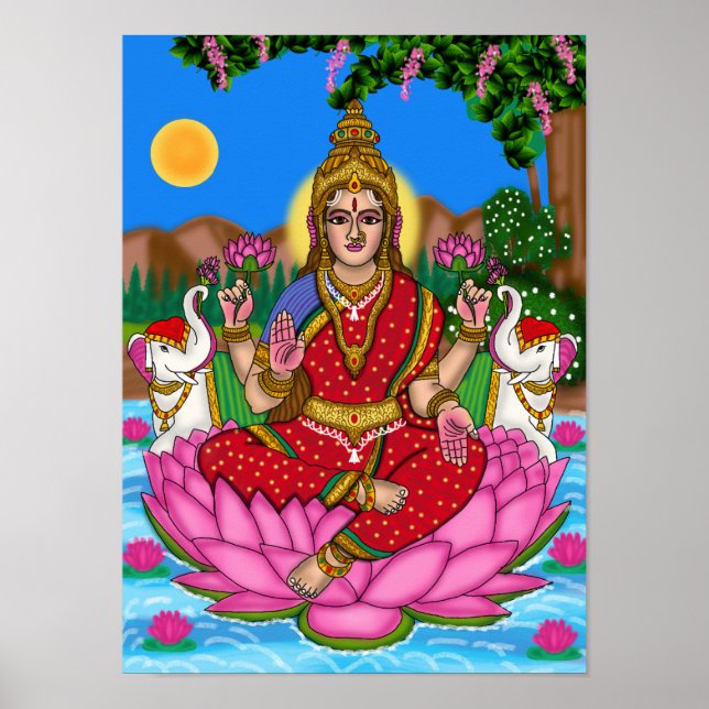 Affiche de la déesse Lakshmi (Devant)