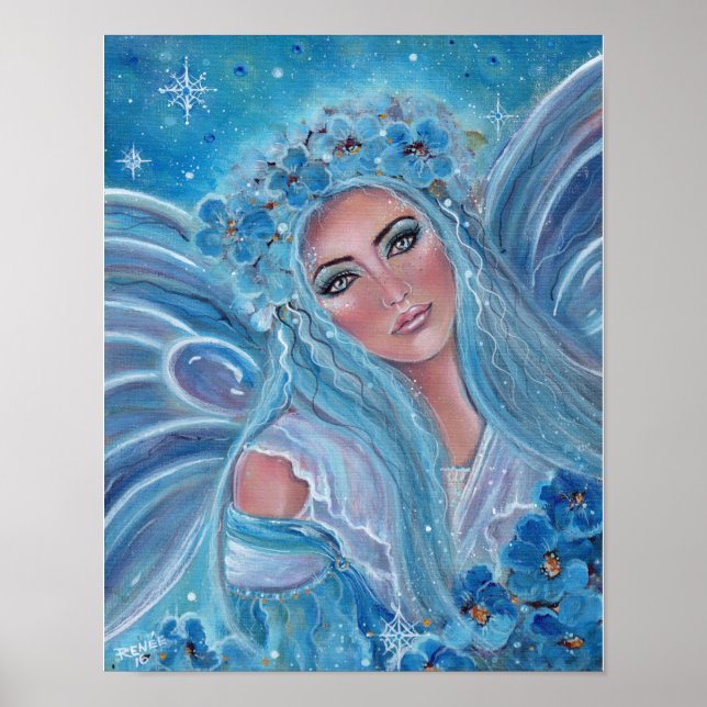 Affiche de la fée bleue gelée de Krysta par Renee  (Devant)