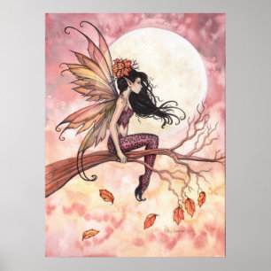 Affiche de la fée de la pleine lune en automne
