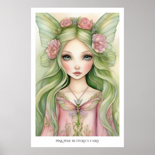 Affiche de la fée papillon Pink Pixie (Devant)