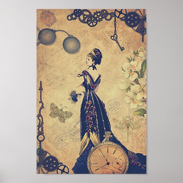 Affiche de la femme Steampunk (Devant)