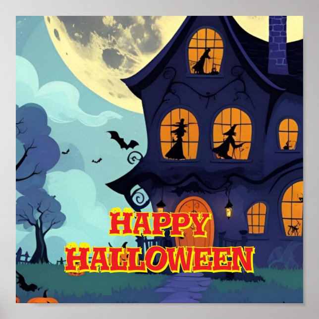 Affiche de la fête d'Halloween (Devant)