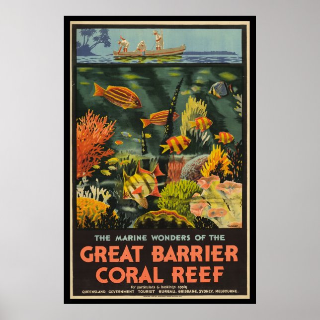 Affiche de la Grande barrière de corail Australie (Devant)