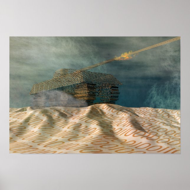 Affiche de la guerre cybernétique (Devant)