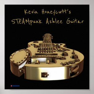 Affiche de la guitare STEAMpunk Ashlee de Kevin Ho