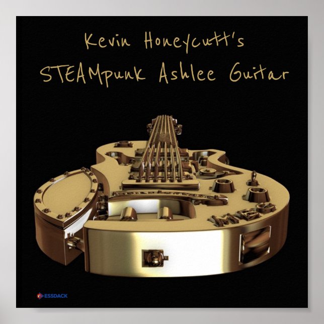 Affiche de la guitare STEAMpunk Ashlee de Kevin Ho (Devant)