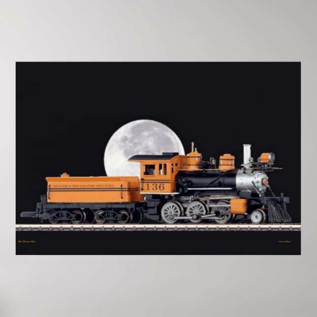 Affiche de la locomotive à vapeur (Devant)