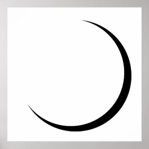Affiche de la lune de croissant