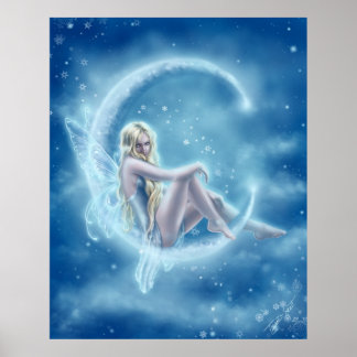 Affiche de la lune d'hiver