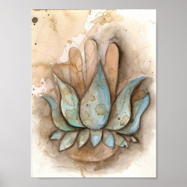 affiche de la main de guérison du yoga (Devant)