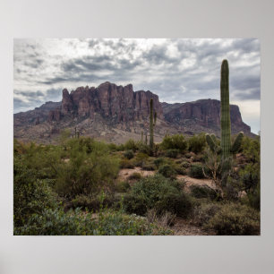 Affiche de la montagne de superstition