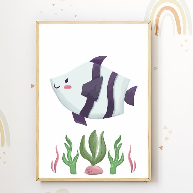 Affiche de la nurserie de poissons décoration de c (Créateur téléchargé)