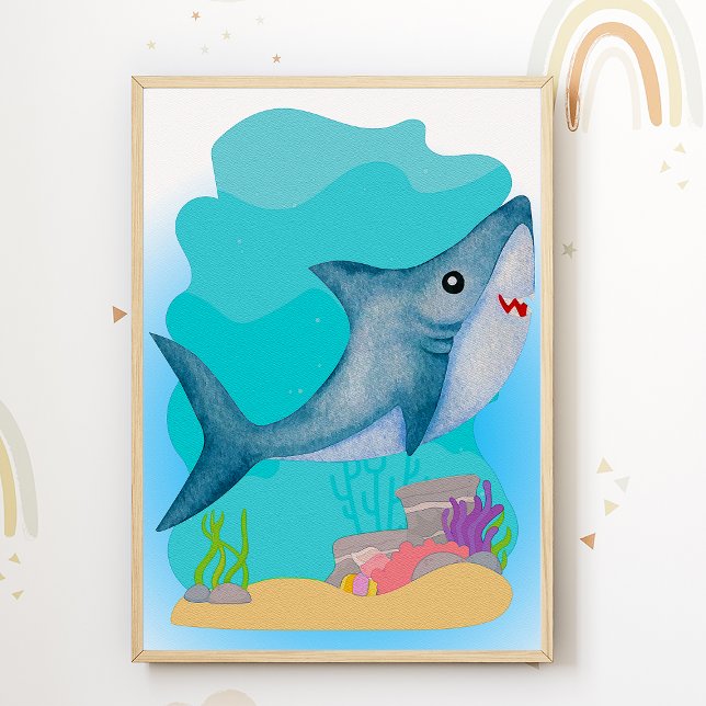 Affiche de la nurserie de requins pour chambre d'e (Créateur téléchargé)