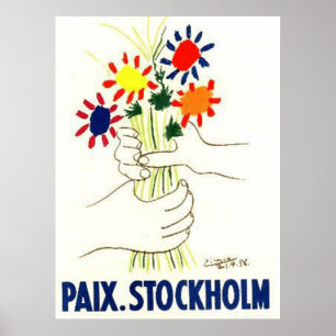 Affiche de la paix Stockholm