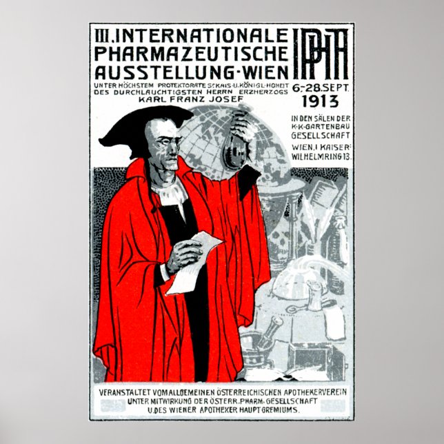 Affiche de la pharmacie de Vienne 1913 (Devant)