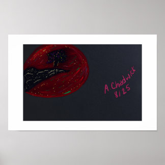 Affiche de la place de la nuit au clair de lune de