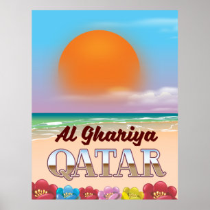Affiche de la plage d'Al Ghariya au Qatar