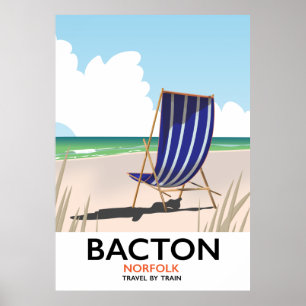 Affiche de la plage de Bacton norfolk