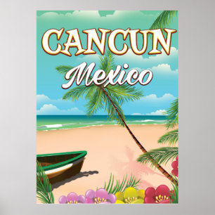 Affiche de la plage de Cancun au Mexique