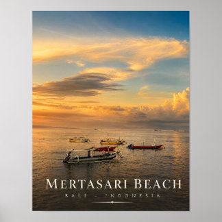 Affiche de la plage de luxe Mertasari Bali