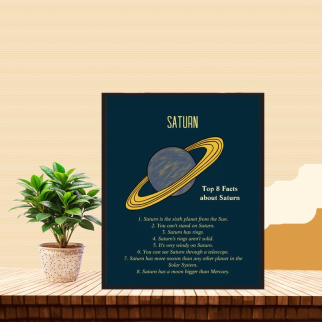 Affiche de la planète Saturne (Créateur téléchargé)