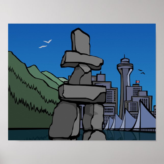 Affiche de la Première nation de Vancouver Inukshu (Devant)