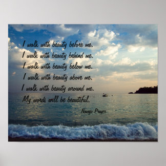 Affiche de la prière Navajo Walk in Beauty