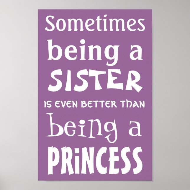 Affiche de la princesse pour soeurs (Devant)