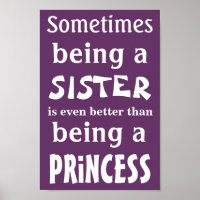 Affiche de la princesse pour soeurs