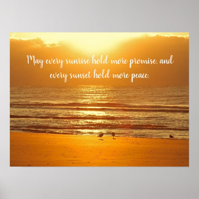Affiche de la promesse de paix Sunrise Beach (Devant)