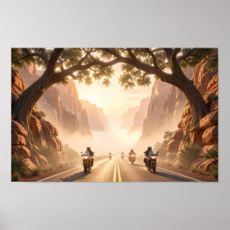 Affiche de la randonnée de Golden Canyon au lever