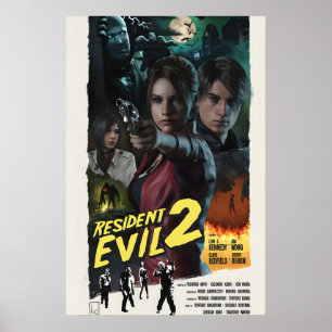 Affiche de la refonte de Resident Evil 2 Art de f