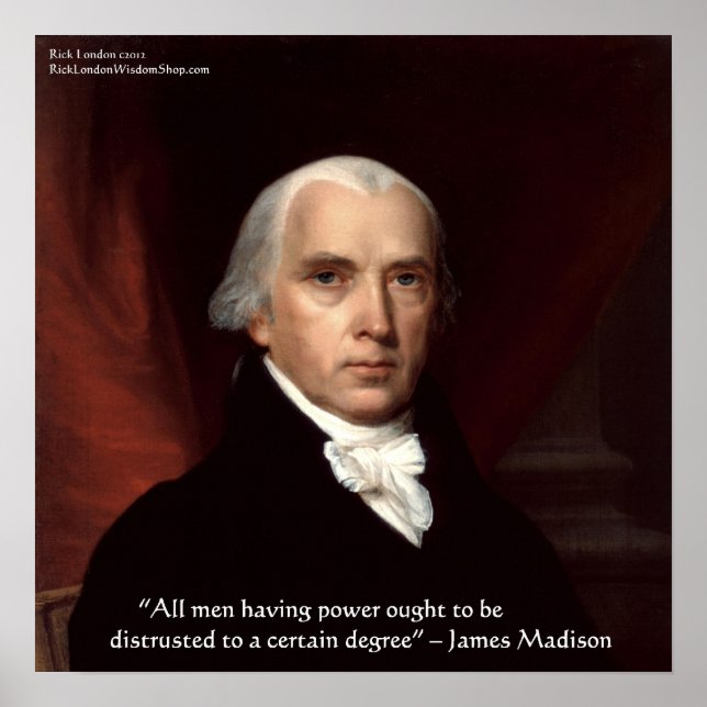 Affiche de la sagesse de James Madison "Guerre et  (Devant)