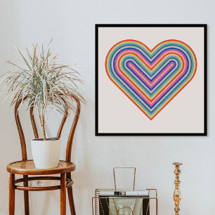 Affiche de la Saint-Valentin Cœur Arc-en-Ciel - Ma