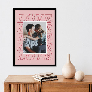 Affiche de la Saint-Valentin Love Typography - Ros