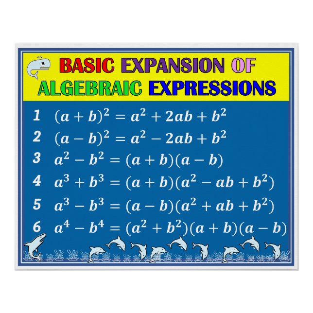 Affiche de la salle de classe Math Algebra - Océan (Devant)