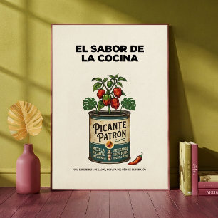 Affiche de la Sauce Piquante Rétro El Sabor De La 