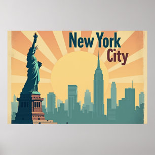 Affiche de la skyline Art Déco de New York – 36"x