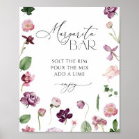 Affiche de la soirée de mariage floral Bar Margari