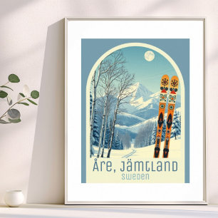 Affiche de la station de ski Åre Jämtland Suède