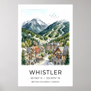 Affiche de la station de ski de Whistler Paysage a