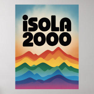 Affiche de la station de ski rétro vintage Isola 2