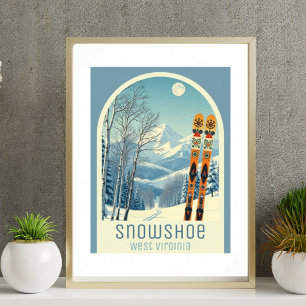 Affiche de la station de ski Snowshoe West Virgini