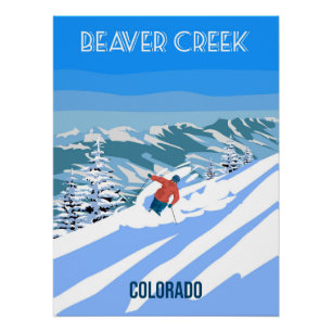 Affiche de la station de ski vintage Beaver Creek