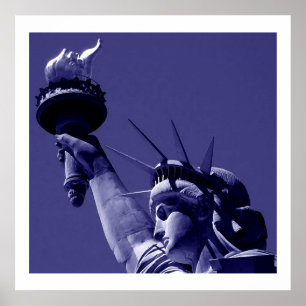 Affiche de la statue de la Liberté avec des bordur