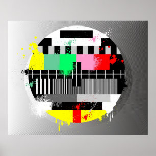 Affiche de la télévision Retro grunge